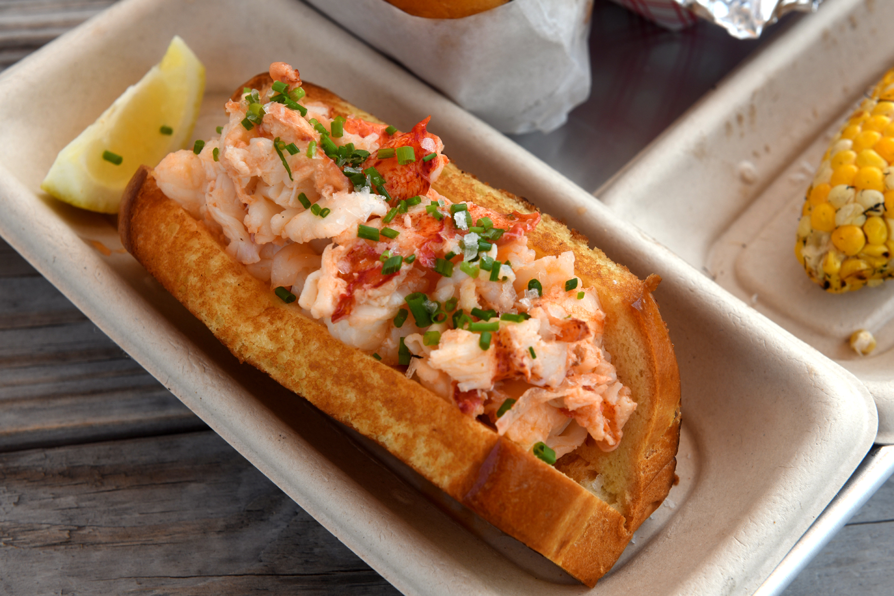 yellow umbrella lobster roll