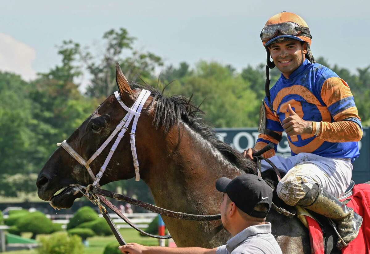 Fearless, ridden by Luis Saez and trained by Todd Pletcher, moved flawlessly away from the field to win the 12th running of the Birdstone at Saratoga Race Course on Thursday, July 28, 2022.