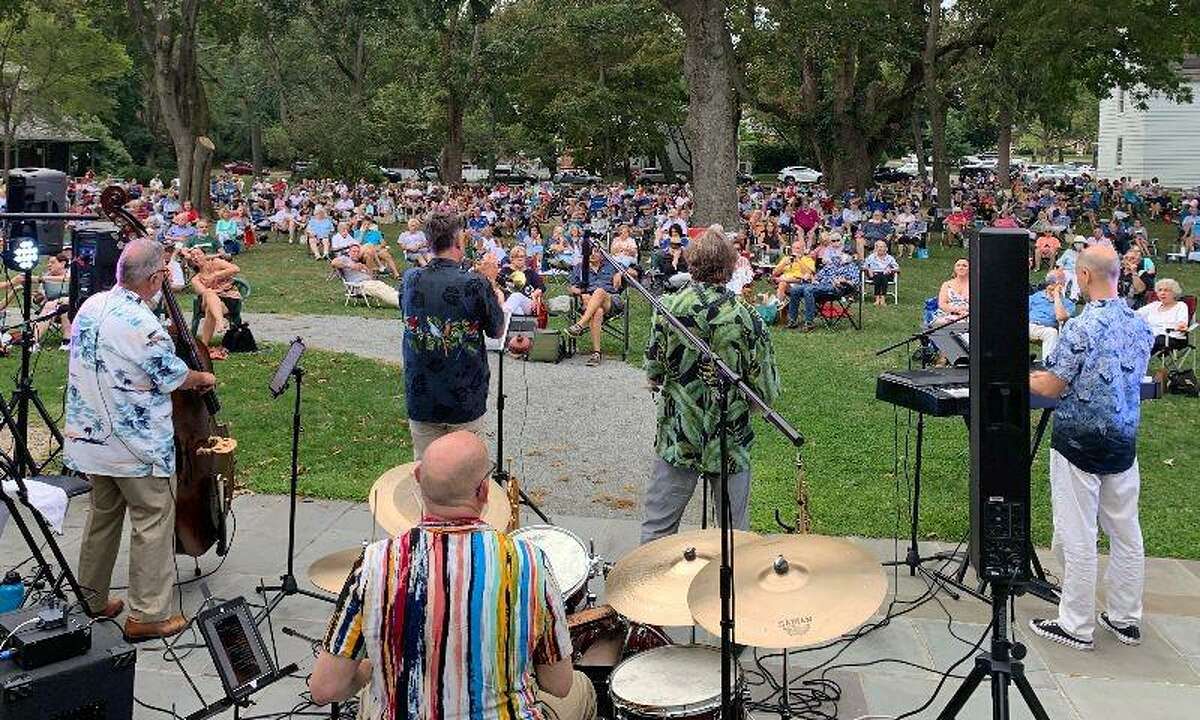 The Fairfield Museum and History Center is having a free 2022 Jazz Fridays concert series beginning Aug. 5, and running through Aug. 26. The free performances will be every Friday in August from 6:30 to 8 p.m. on the rear patio, shown with a previous performance of the series, and of the Museum and History Center.