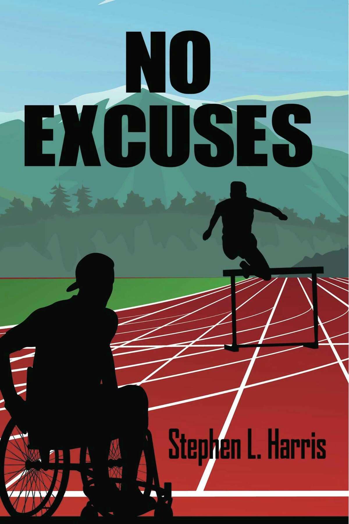 The Rootstock Publishing company has announced a new young adult novel book that is titled “No Excuses,” by author Stephen L. Harris. A photo of a copy of the book cover for the book is shown.