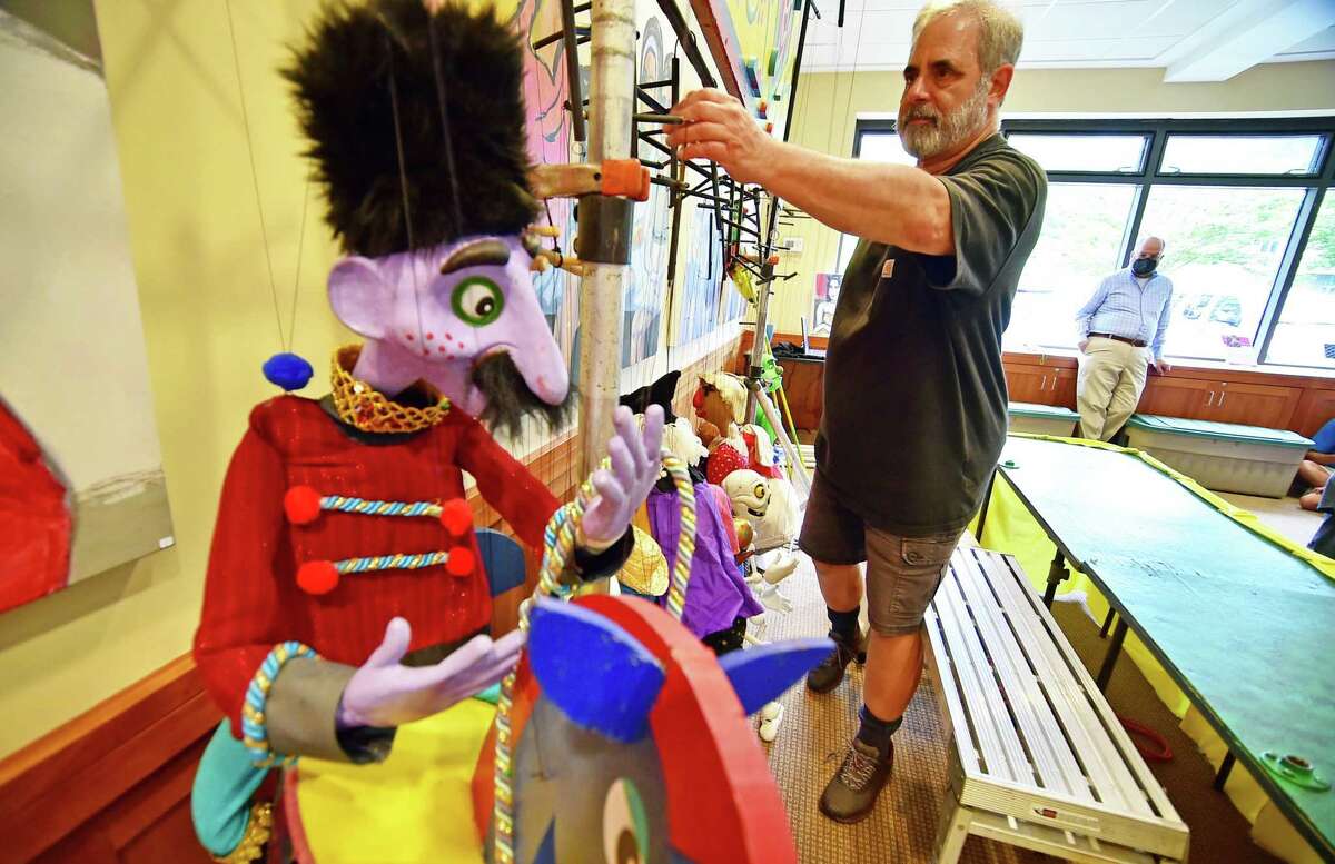 The Byram Shubert Library hosts its puppeteer in residence, Robert Rogers, for his puppet show: "Journey to a Circus with Mr Rogers" in Greenwich, Conn., on Thursday July 28, 2022.