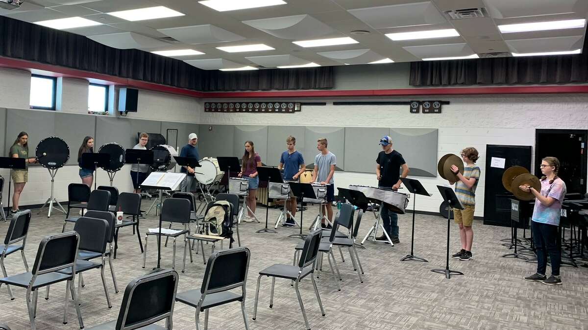Big Rapids High School’s marching band members recently finished up the summer band camp preparation this week. 
