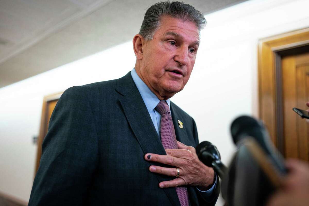 Sen. Joe Manchin, D-W.Va. and chairman of the Senate Energy and Natural Resources Committee, in Washington, D.C., on July 19, 2022. MUST CREDIT: Bloomberg photo by Al Drago.