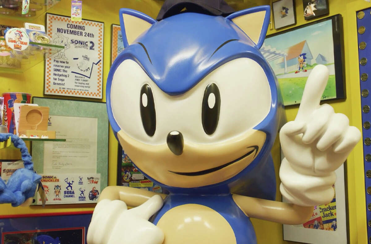 The Sonic the Hedgehog statue Barry Evans spent several years chasing.