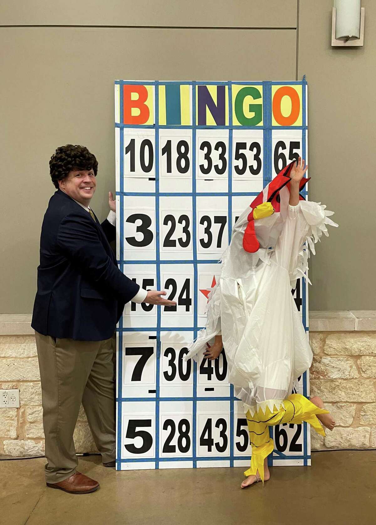 What do you do when the speaker cancels? Well, the Conroe Noon Lions Club had fun playing a game of Chicken ‘poo’ Bingo last week. Hosted by club President Warner ‘Wink’ Phelps and member Becca ‘the Beak’ Ellis.