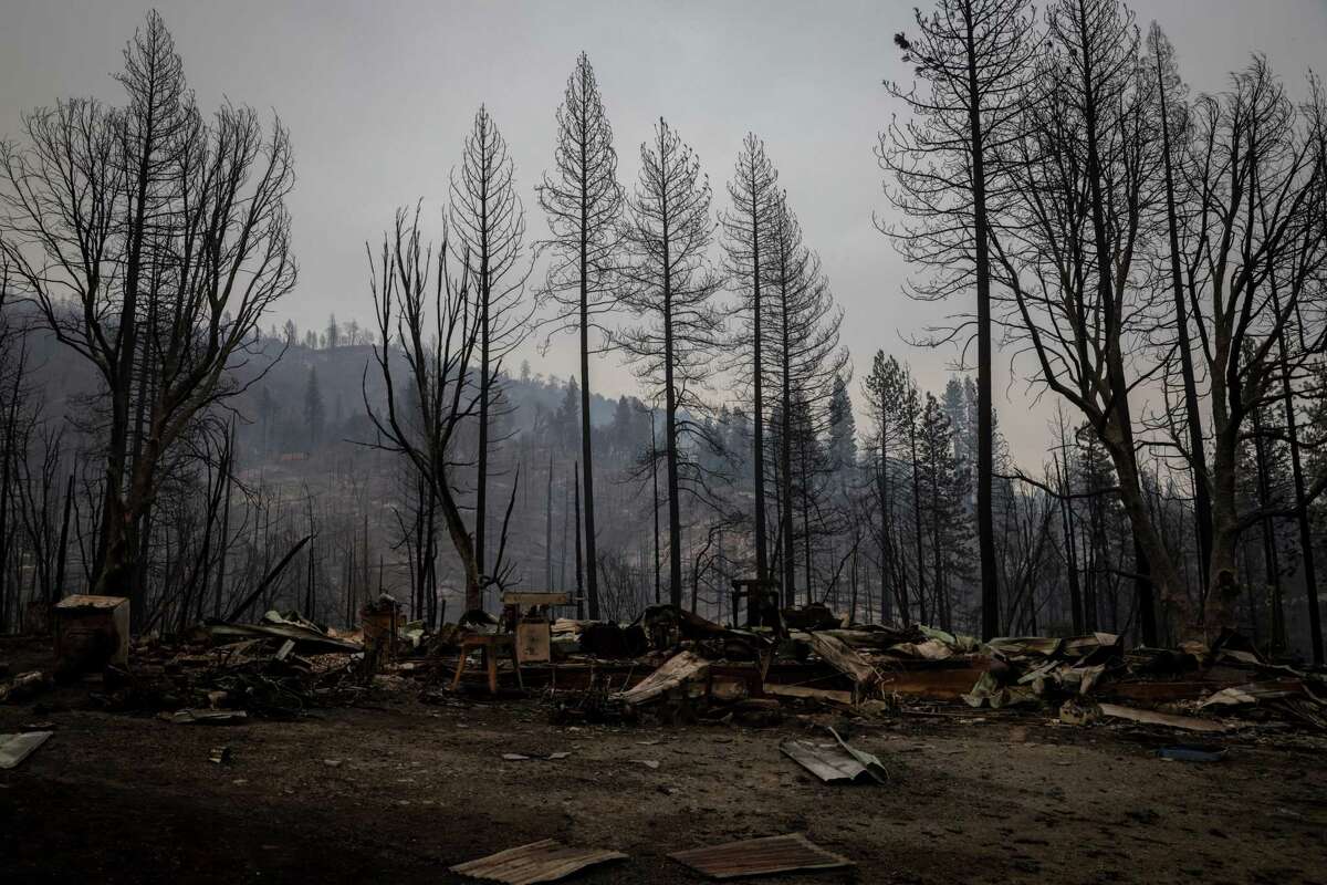 This Mariposa County home was destroyed by the Oak Fire.