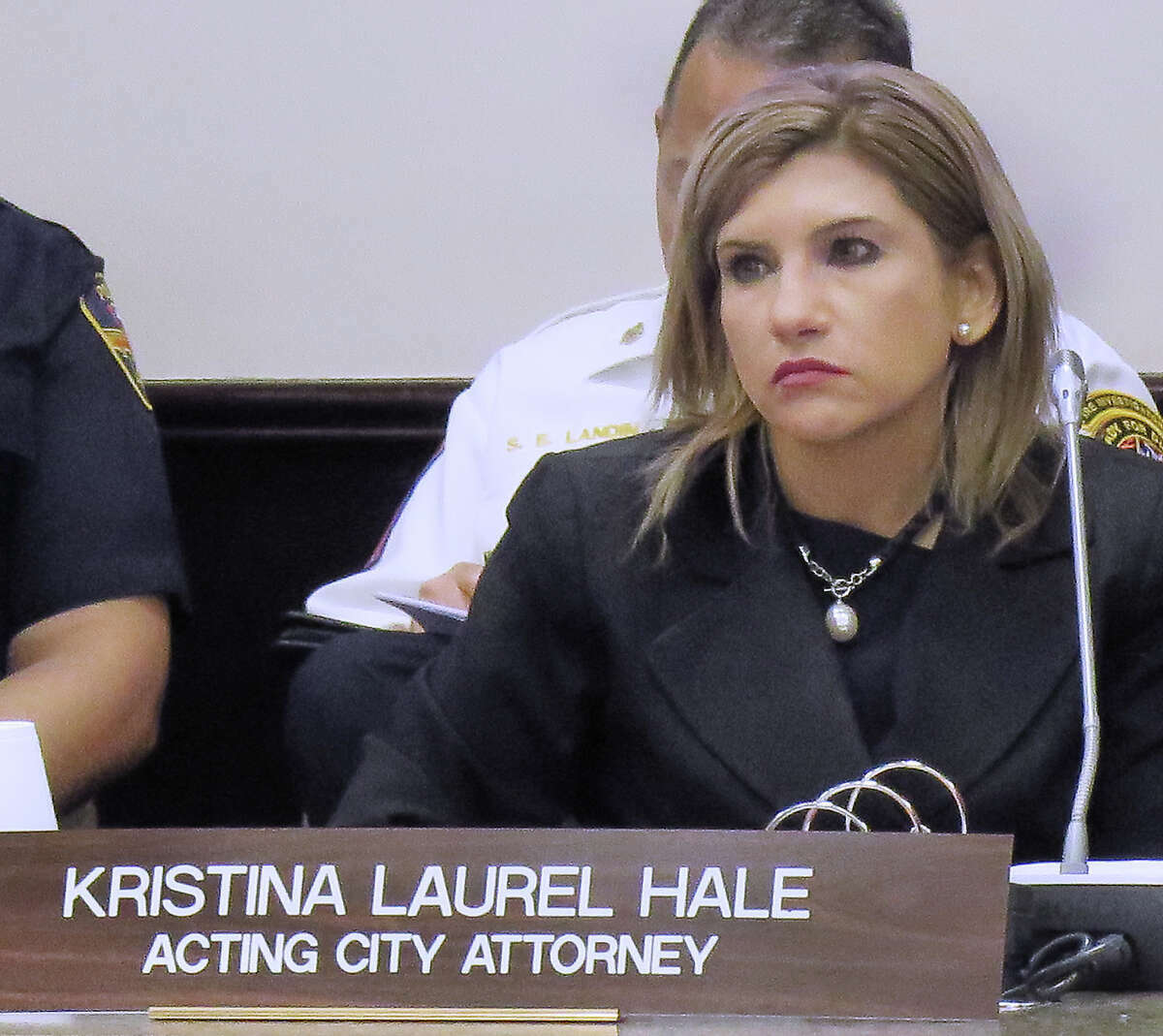 Laredo's Acting City Attorney Kristina Laurel Hale at City Council special meeting on May 8, 2017.