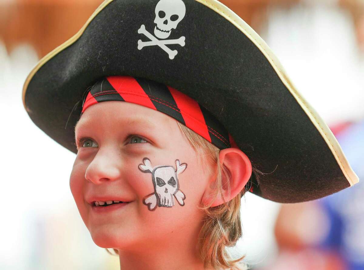 Beaux Boudreaux came wearing his best pirate costume before boarding the Jolly Pirate Ship, a new, 44-foot replica of an ancient galleon.
