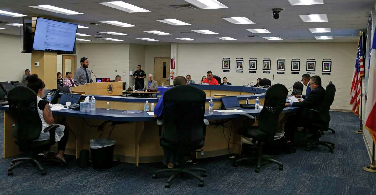 The South San Antonio ISD board caught up on business Tuesday but its quorum was called into question with the abrupt departure of a trustee.