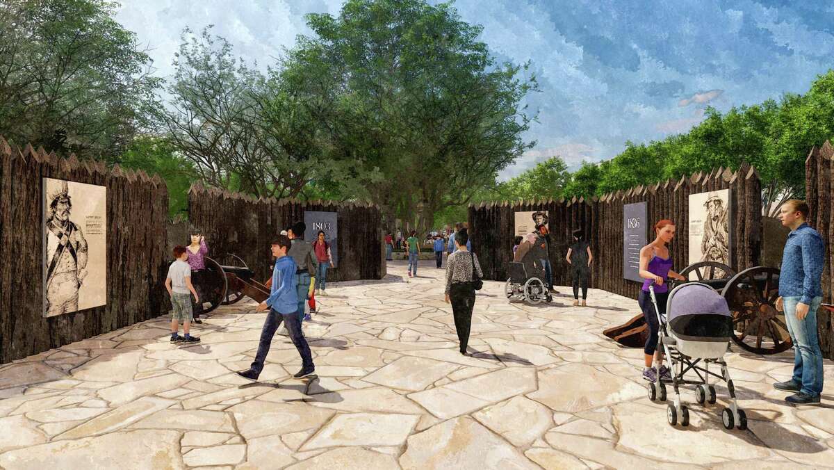 The Mission Gate and Lunette Exhibit, set for a public debut in the spring, will include a representation of the fortification in front of the main gate of the 1836 Alamo.