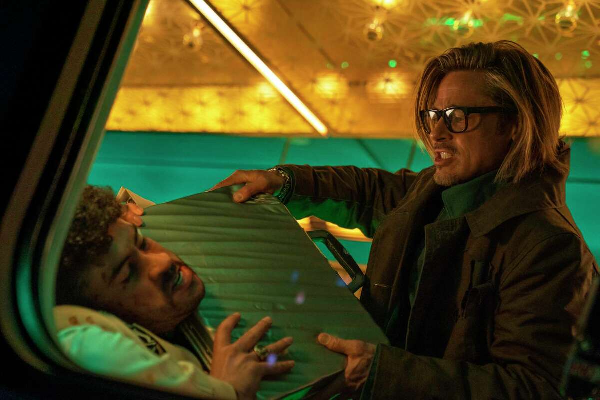 Bad Bunny and Brad Pitt in 'Bullet Train'