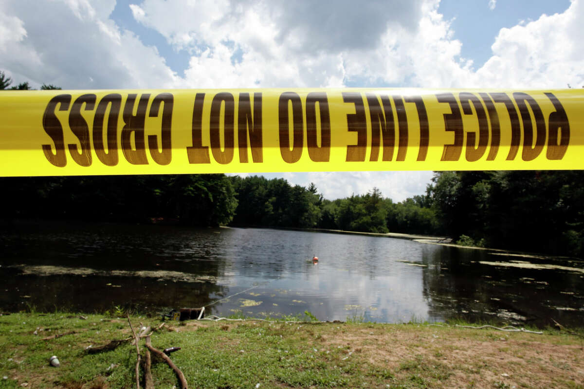 Police said they saw footprints in the mud that led them to believe the girls with in the pond.