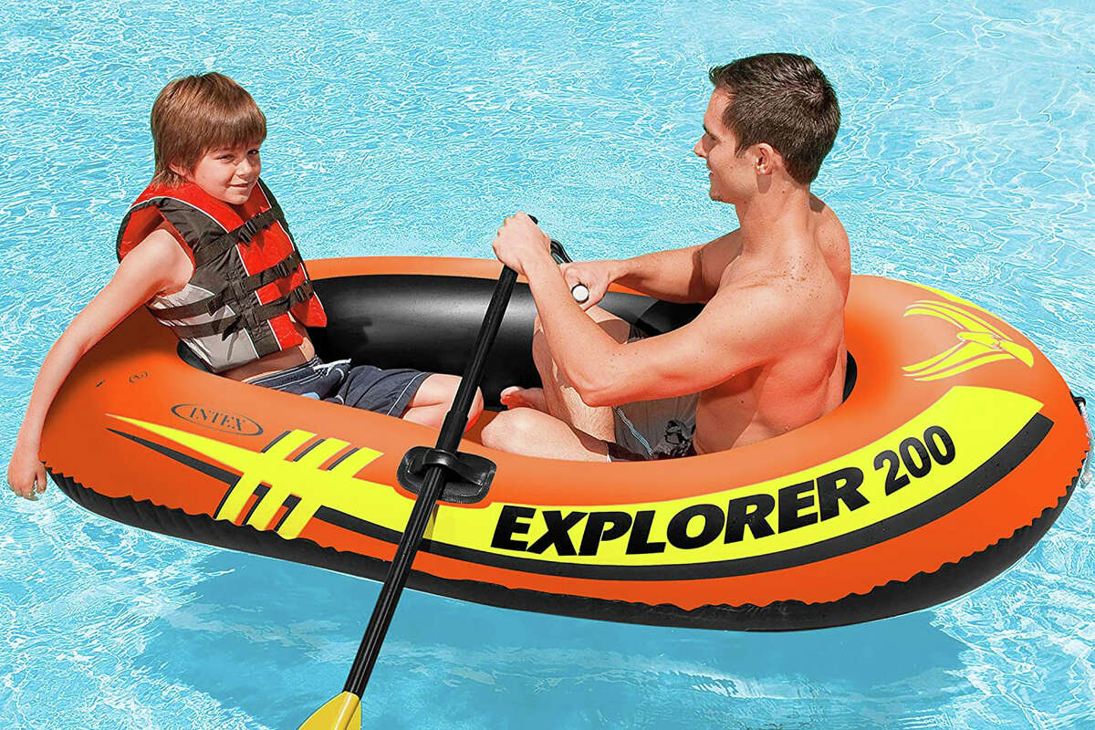 This Intex Explorer Inflatable Boat is a must-have for pool season.