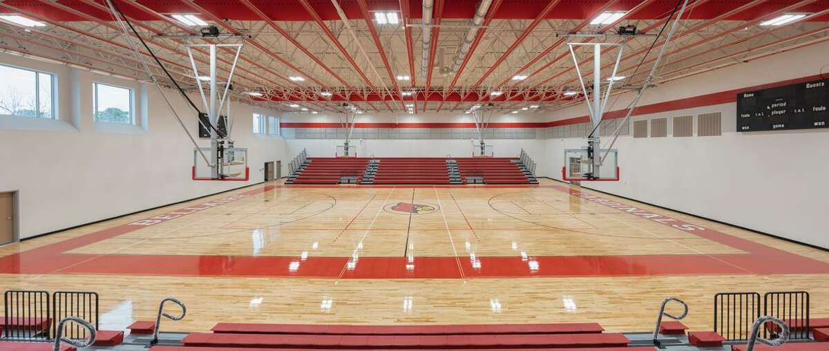 Construction is nearing completion on Bellaire High School with phase 2 of the $141.5 million project expected to be completed by the end of 2022. Shown here is the basketball court.