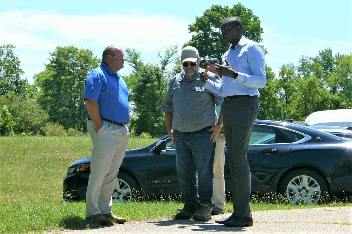 Lt. Governor Garlin Gilchrist toured the Reed City waste water treatment plant recently to learn about planned upgrades that will be partially funded through a state funding appropriation of $10 million.