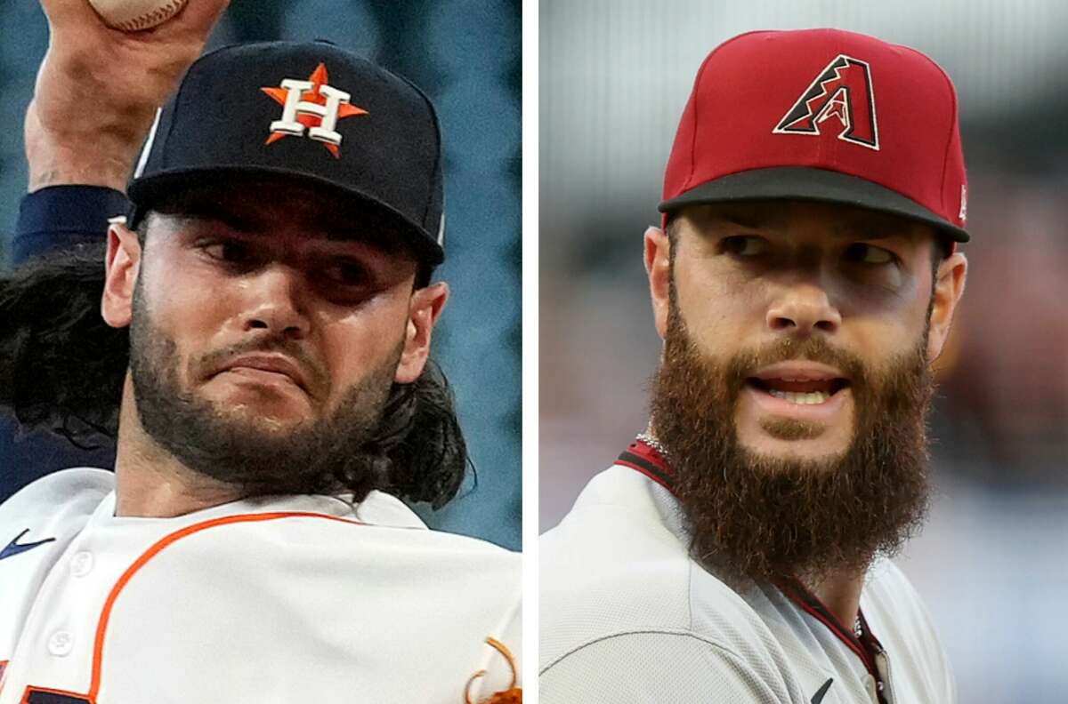 Lance McCullers (left) and Dallas Keuchel (right) will face each other in a Class AAA game when the Sugar Land Space Cowboys play the Round Rock Express on Tuesday, Aug. 2, 2022.
