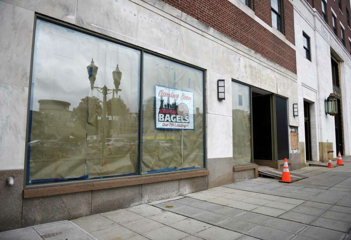 The future location of Empire Bagels at 1 Atlantic St. in Stamford, Conn., photographed on Monday, Aug. 1, 2022.