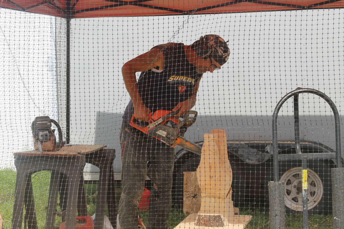 The 2019 Manistee County Fair featured a man creating chainsaw art. The 2022 fair is set for Aug. 16-20.