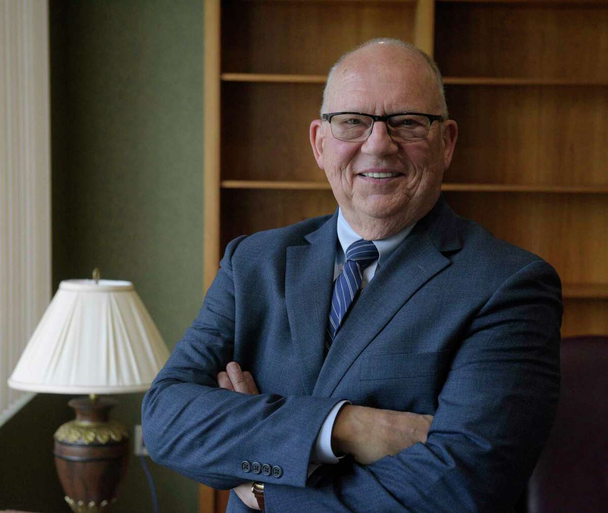 Paul Beran, new Western Connecticut State University President, in his office on Friday, July 29, 2022, Danbury, Conn.