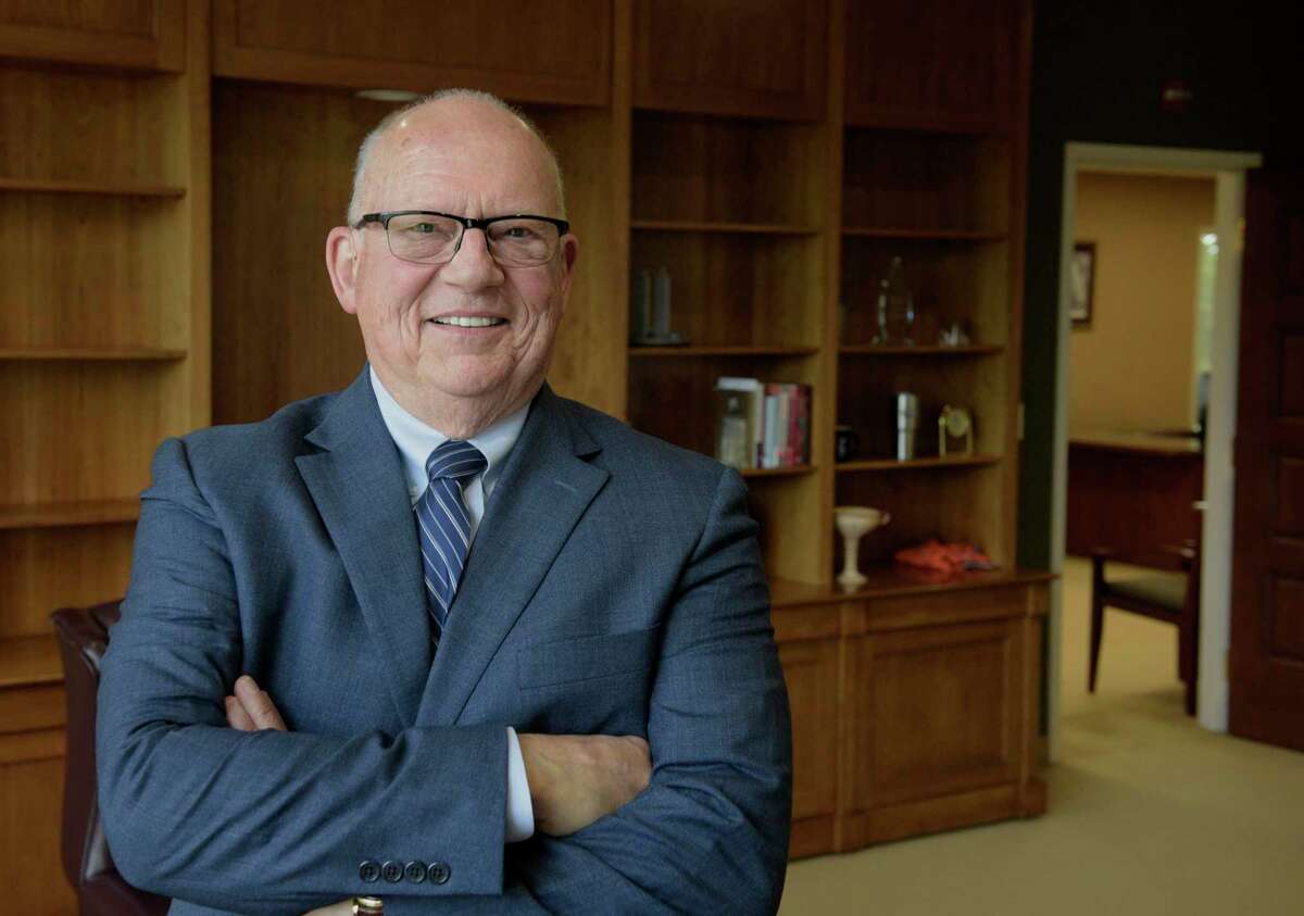 Paul Beran, new Western Connecticut State University President, in his office on Friday, July 29, 2022, Danbury, Conn.