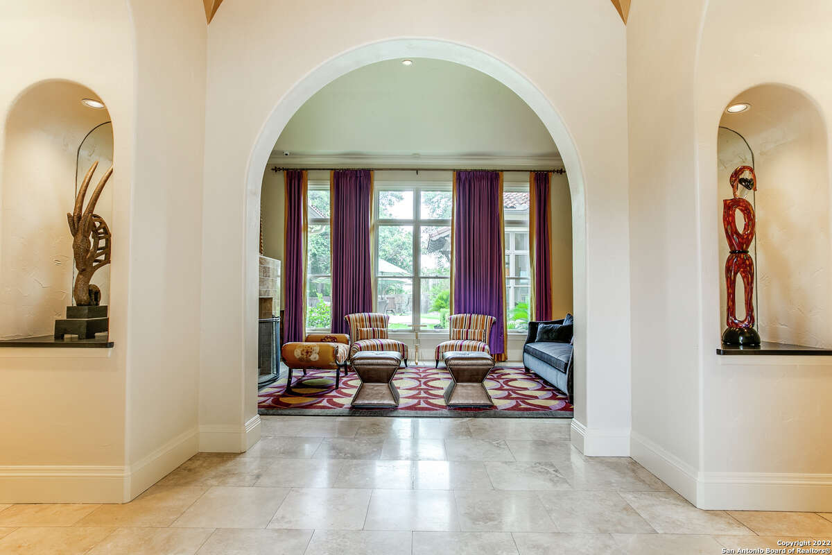 Inside the 5,613-square-foot home is five bedrooms, five bathrooms and floor-to-ceiling windows “with a refreshing pool view."