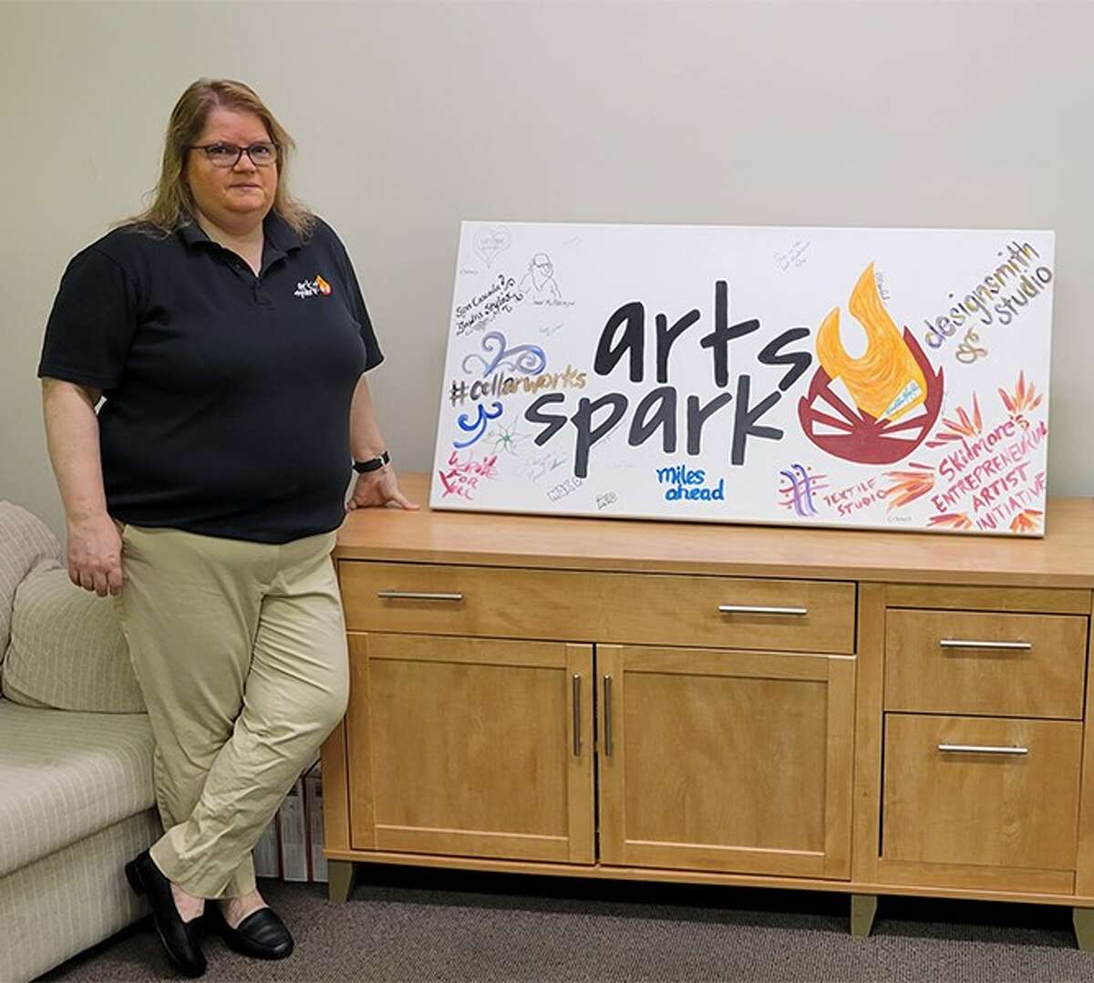  Beth Moeller, a founder of marketing company Arts-Spark.