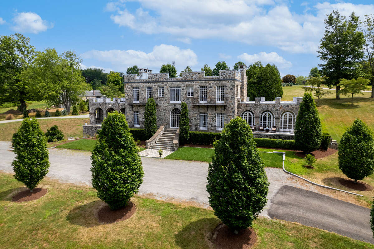 The home on 1428 Monroe Turnpike in Monroe, Conn. was built in 1936 by Freemasons. The symbols of the Freemasons can be seen in the home's stonework.