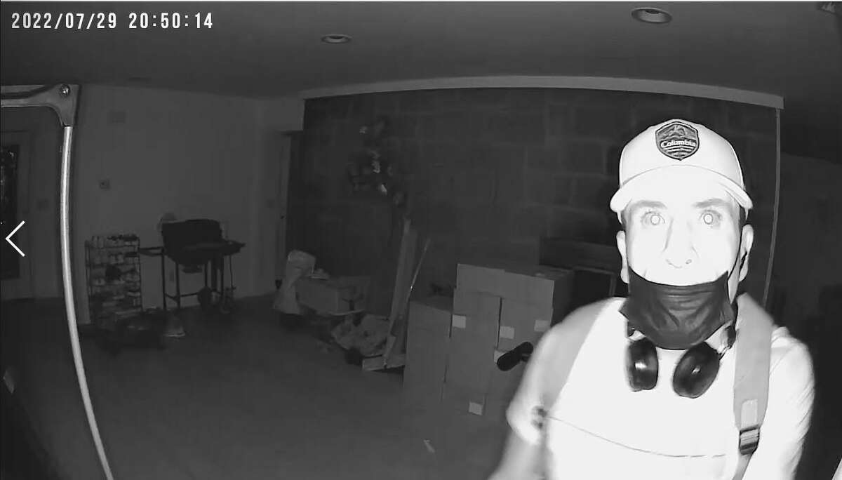 Bridgeport police are searching for this man caught on a home camera burgling a residence on Frenchtown Road on July 29, 2022.