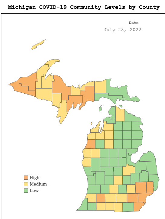 Manistee County moved to "high" community COVID-19 level - Vimarsana News