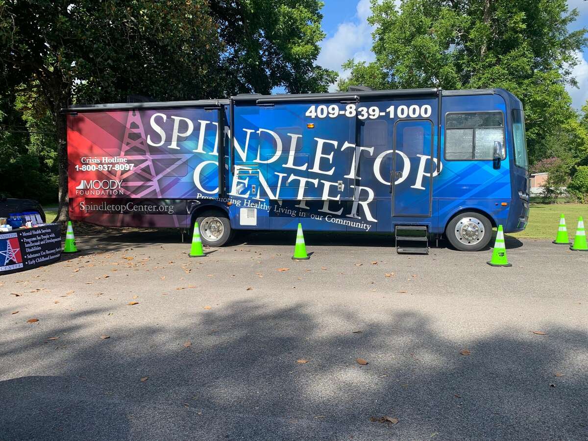 Spindletop Center's new Kountze mobile clinic.  The RV clinic is located in front of the Hardin County Courthouse.  Photo taken Aug.  2, 2022. Photo by Olivia Malick/ The Enterprise