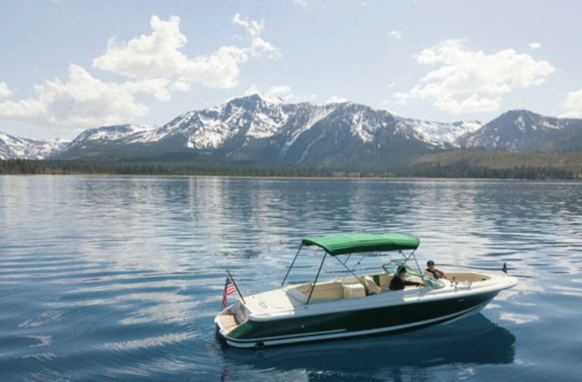 You can rent this powerboat for $499 to check out the views of Lake Tahoe