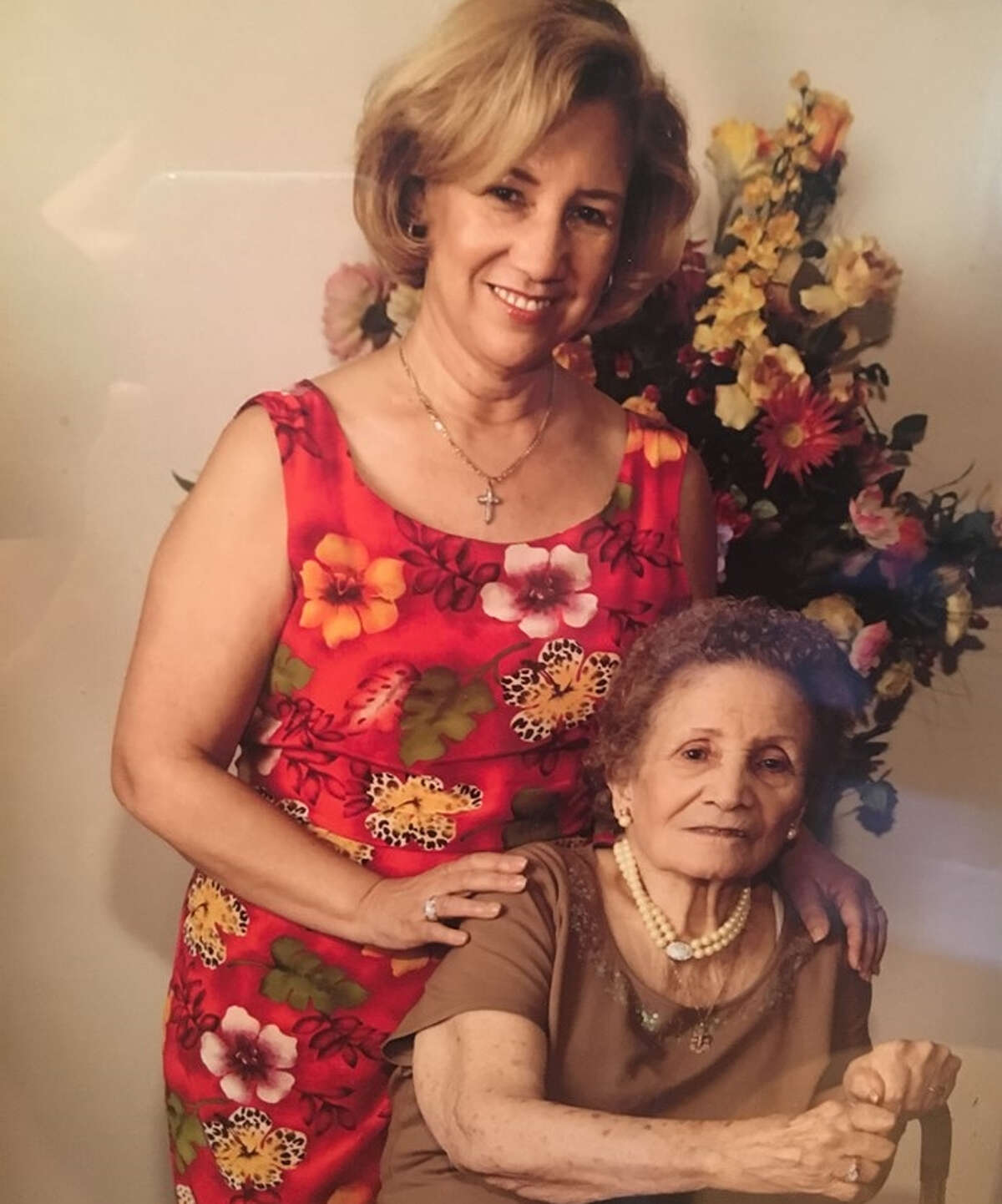 San Antonio Avon representative Esther Cantu (left) with her mother Josephine Perez. Perez sold Avon for more than 50 years, right up to her death in 2015 at age 98. Cantu took over her mom's customer base when she died and has sold Avon ever since.