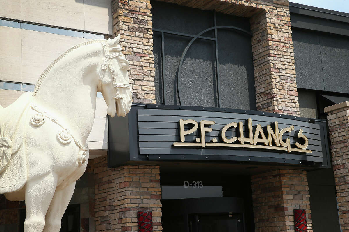 A statue of a horse stands at the entrance to a P.F. Chang's restaurant on August 4, 2014 in Schaumburg, Illinois. A new P.F. Chang's is slated to open at Milford's CT Post Mall in 2023.