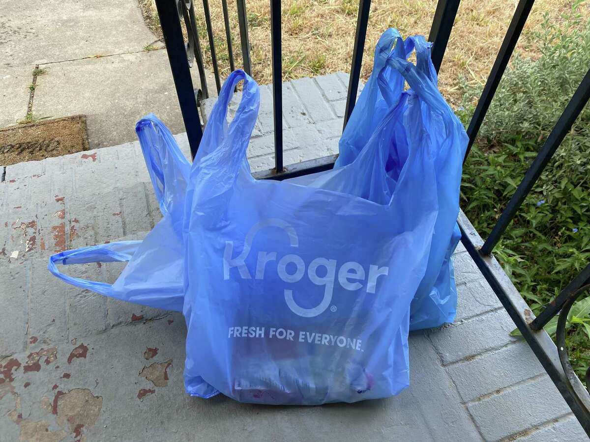 A Kroger delivery is made Wednesday. The grocer has launched delivery service in the San Antonio area.