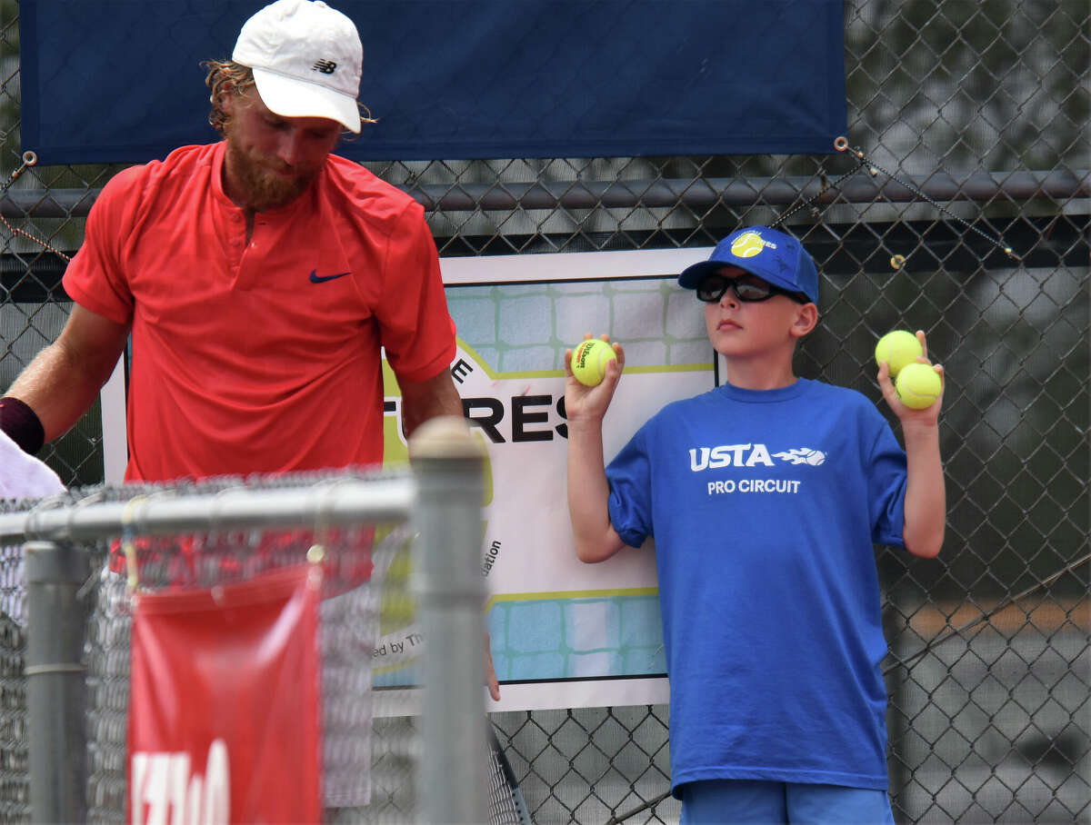 Championship weekend at the USTA Edwardsville Futures featured great tennis, large crowds and the return of the ball kids after a two-year absence. After the 2020 Futures was canceled due to the coronavirus, the ball kids took last year off amid health protocols before making their return this year. They were used Friday, Saturday and Sunday at the tournament.