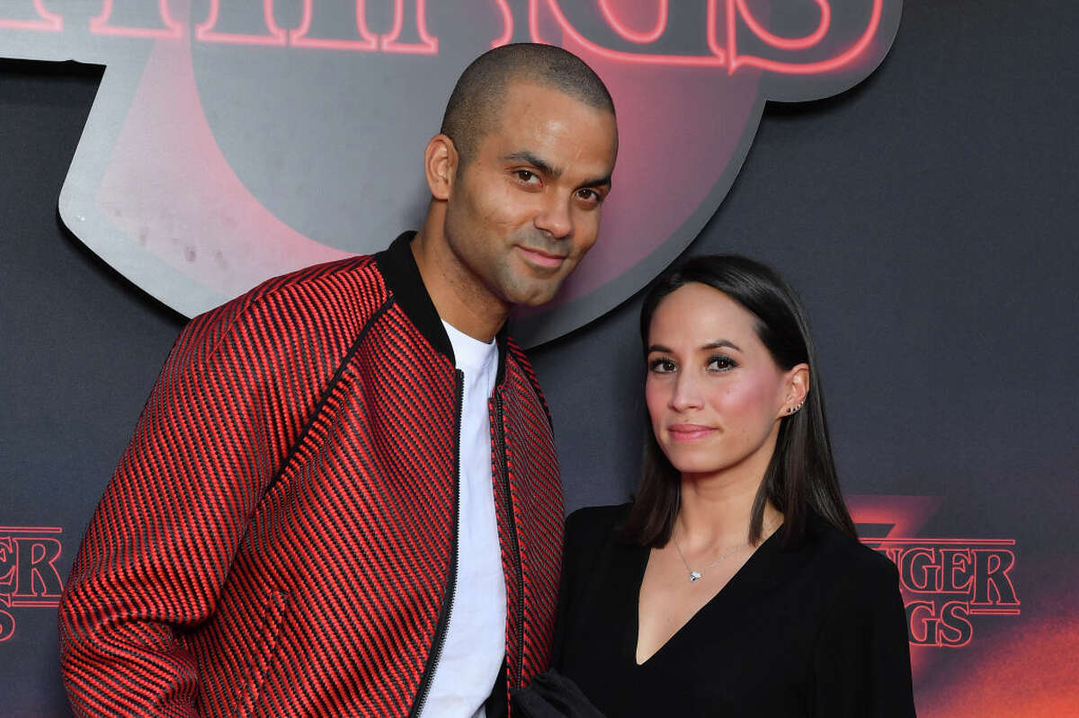 PARIS, FRANCE - JULY 04: Tony Parker and wife Axelle Francine attend the Premiere of Netflix's 