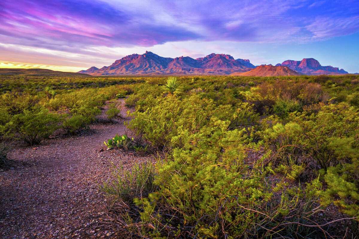 First Light on the Chisos Mountains in Big Bend National Park