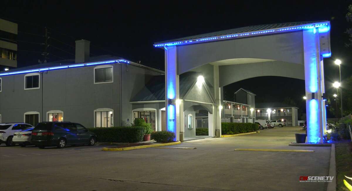 Houston police investigate the death of an infant at a Motel 6 on the 15100 block of Katy Freeway in west Houston on August 2, 2022.