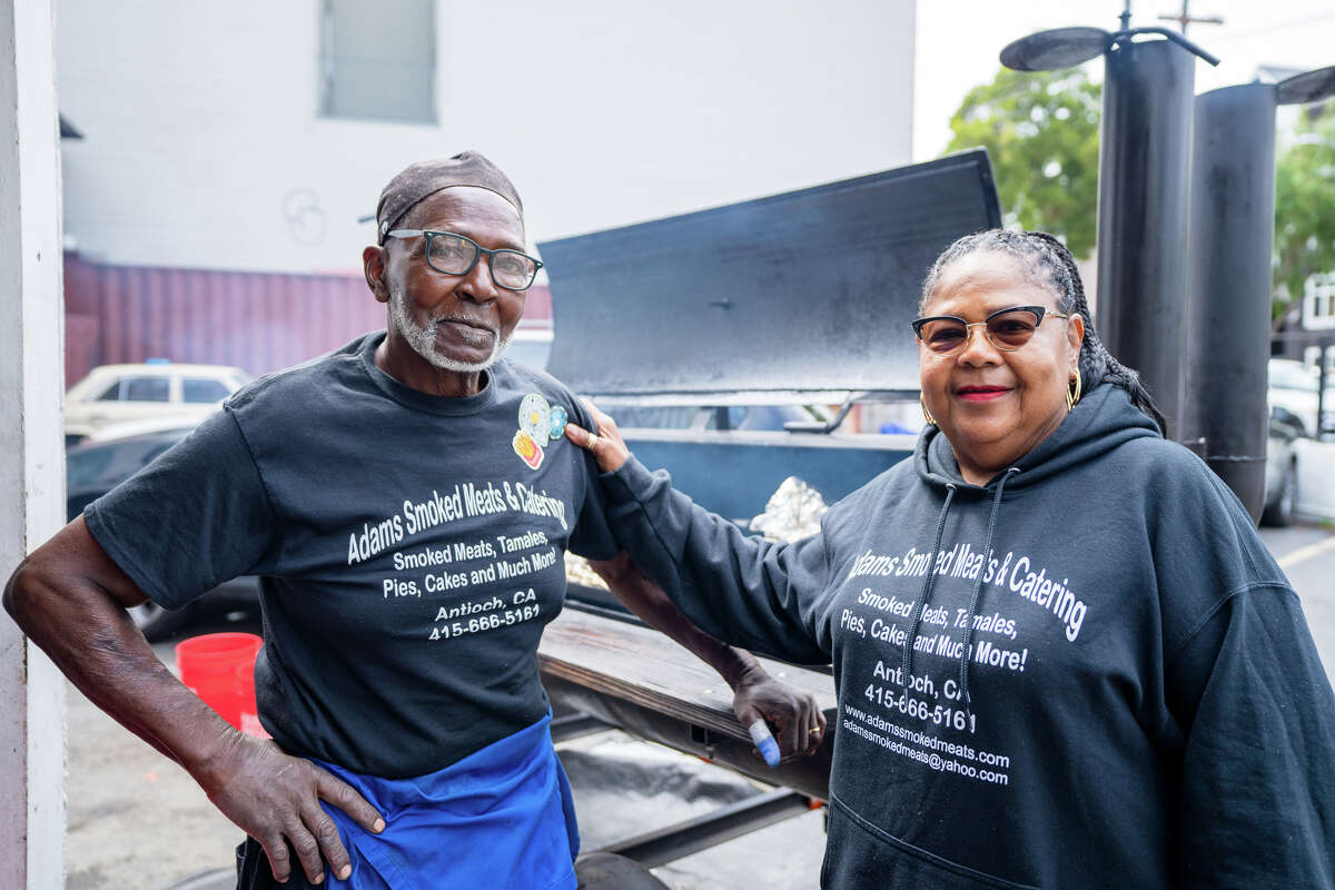 James Adams and Janice Adams of Adams Smoked Meats & BBQ in North Beach, San Francisco, on Friday, July 29, 2022.