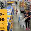 A sign for the upcoming tax free holiday is shown at Walmart, 1118 Silber Rd., Tuesday, Aug. 2, 2022, in Houston.