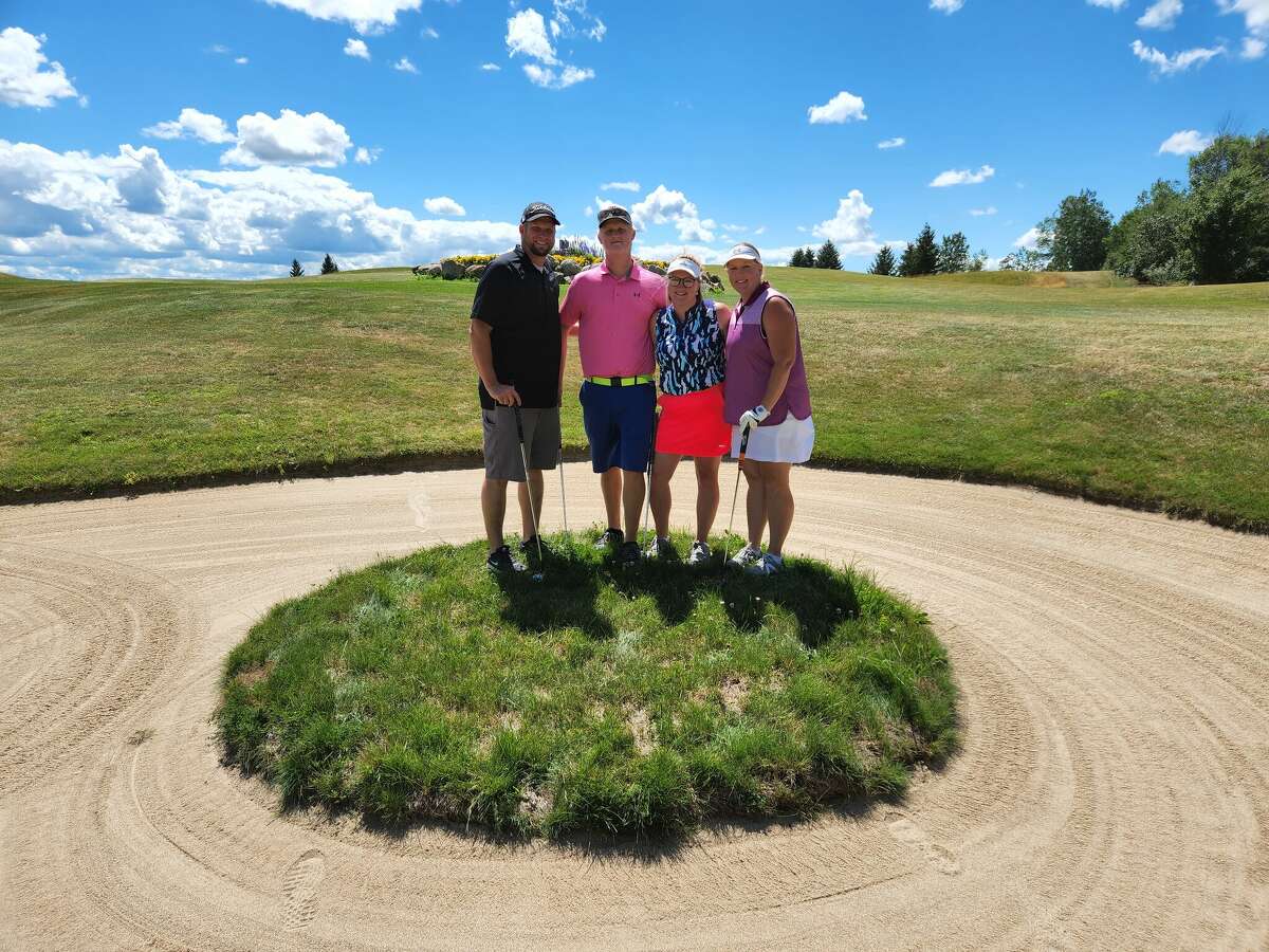 Taking first place in the pm flight with a score of 18 under par was the team of Adam Klee, Pam Klee, Brenden Herek, and Kelsey Herek.  