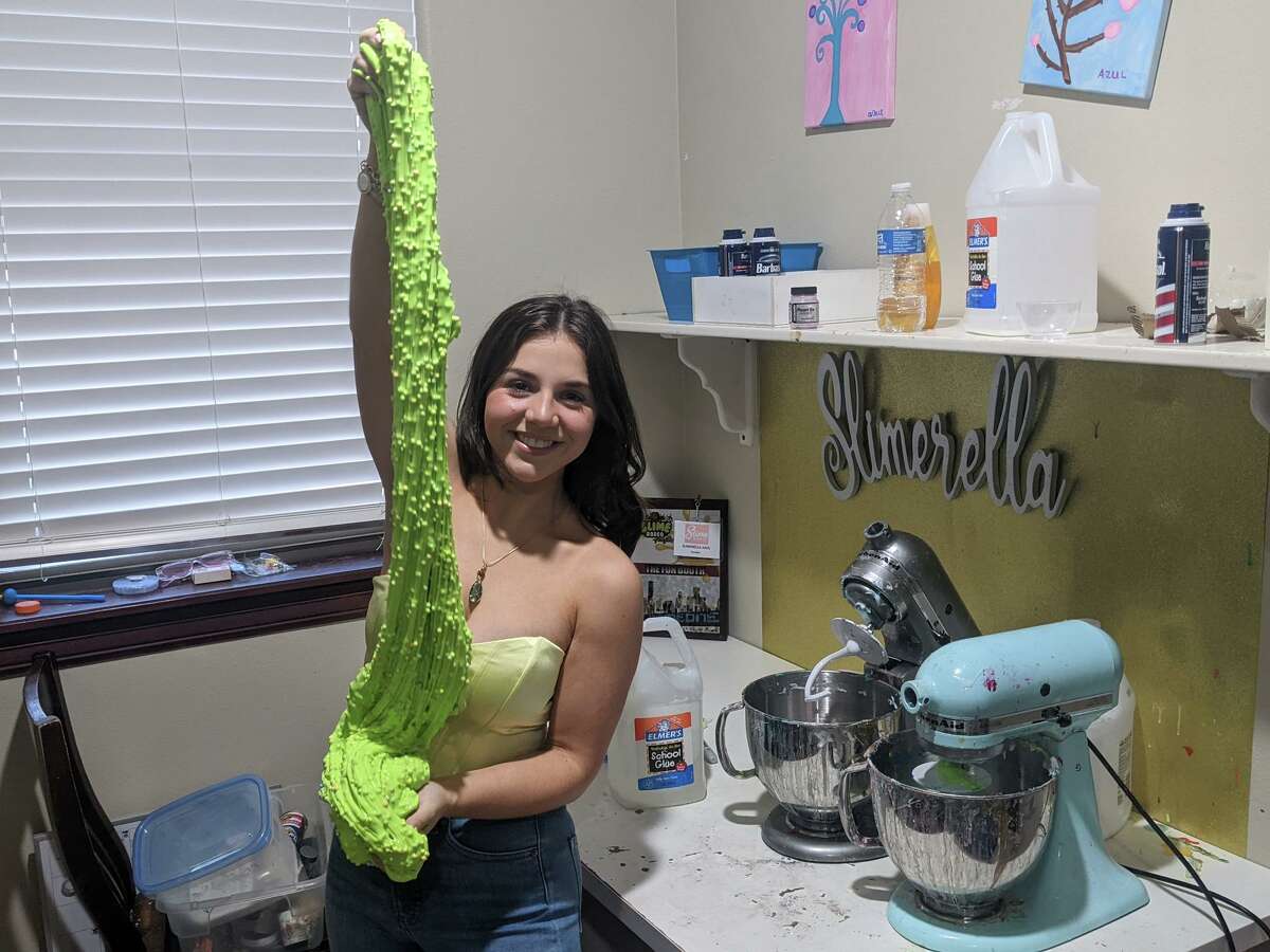 "Laredo's Slime Queen" and CEO of Slimerella Azul Garibi, 15, will hold Slime Fest from 12-9 p.m. Saturday at The Outlet Shoppes at Laredo, featuring plenty of slime-related activities, live music, fashion shows for both kids and dogs, and 60 other vendors.