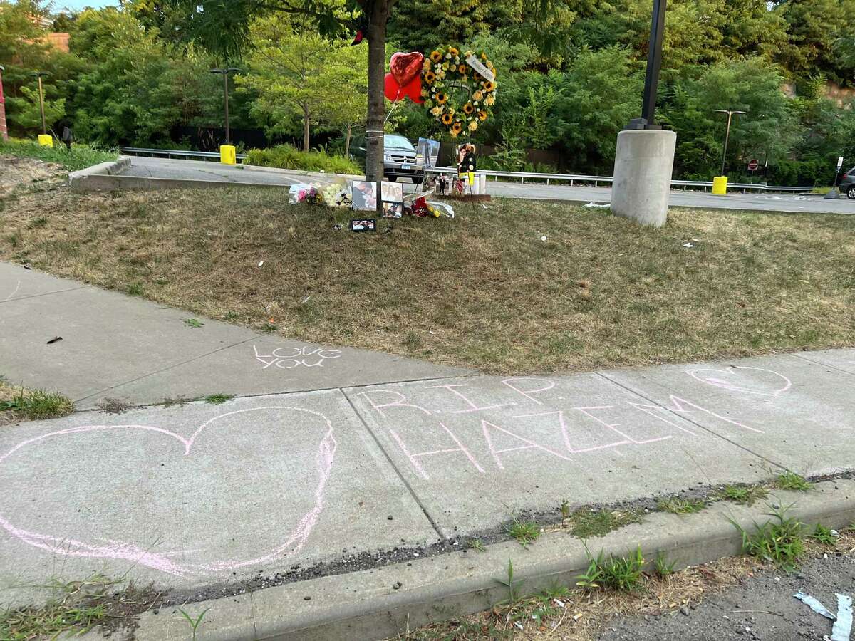A roadside memorial to Hazem Mohamed, a 26-year-old Fairfield man killed in a hit-and-run crash Aug. 2, 2022.