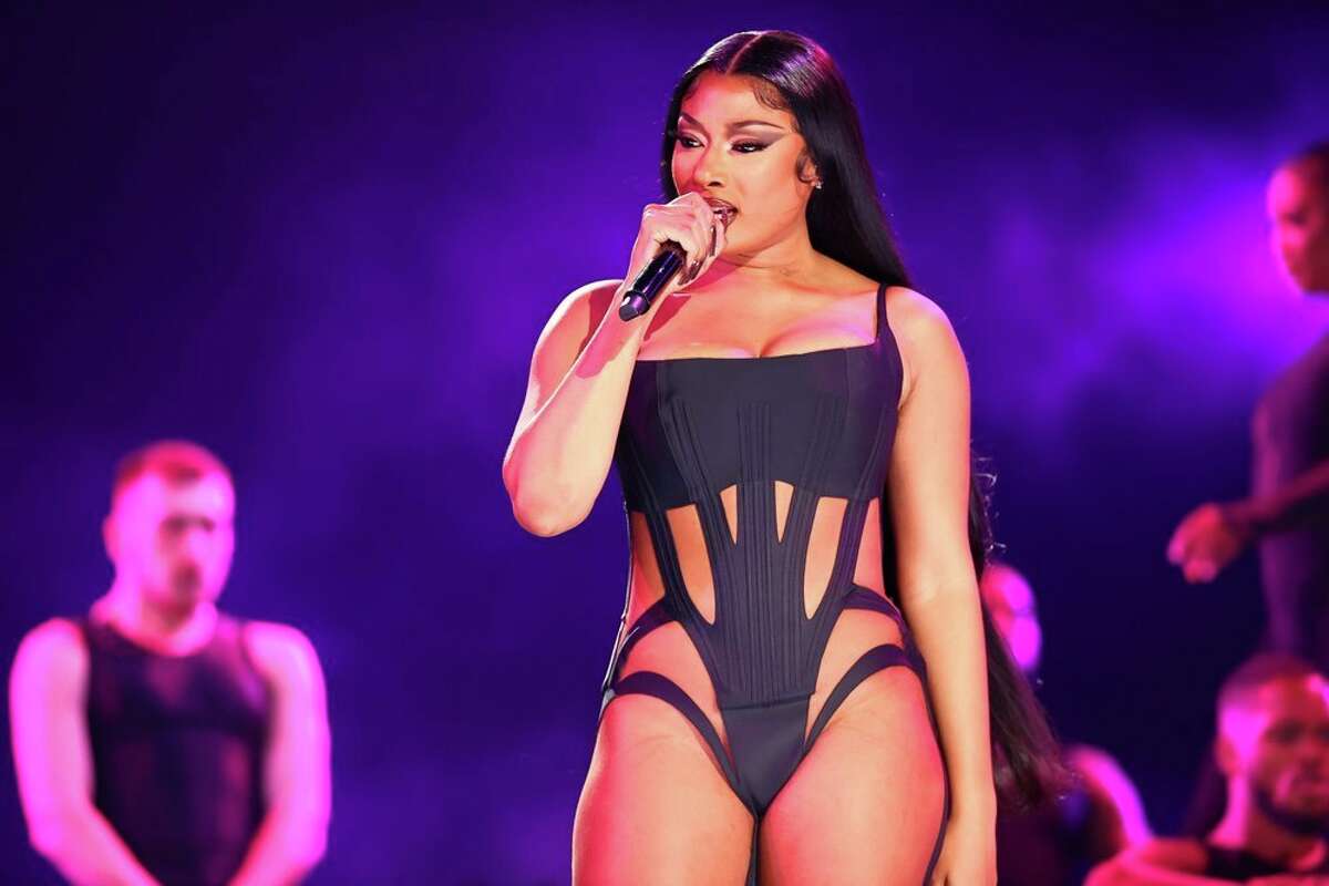 Megan Thee Stallion performs on stage during the 2022 Billboard Music Awards.