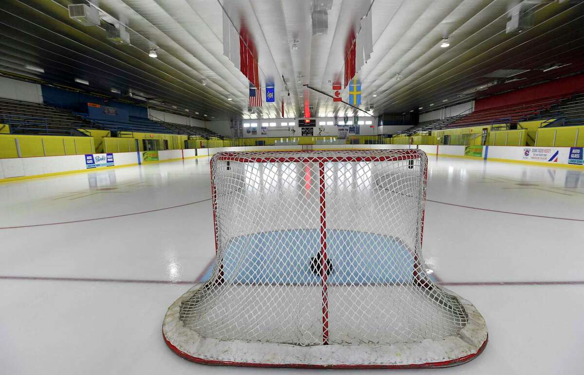The CIAC announced on March 10, 2020 that all Connecticut State High School Playoff tournaments going forward would be cancelled due to the on going growing concerns and spread of the COVID-19 Coronavirus outbreak. An empty net and darken arena at Terry Conner's Rink, highlight the effects of the decision made, the dreams of many seniors hoping to play and fulfill their high school careers as they look for one last opportunity to bolster the college resumes.