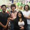 From left; Summer school grads Hemley Bey, 18, Bryan Andrade, 19, Glendy DeLeon, 19, and Dominic Caban, 20, at Norwalk High School in Norwalk, Conn. on Thursday, August 4, 2022.