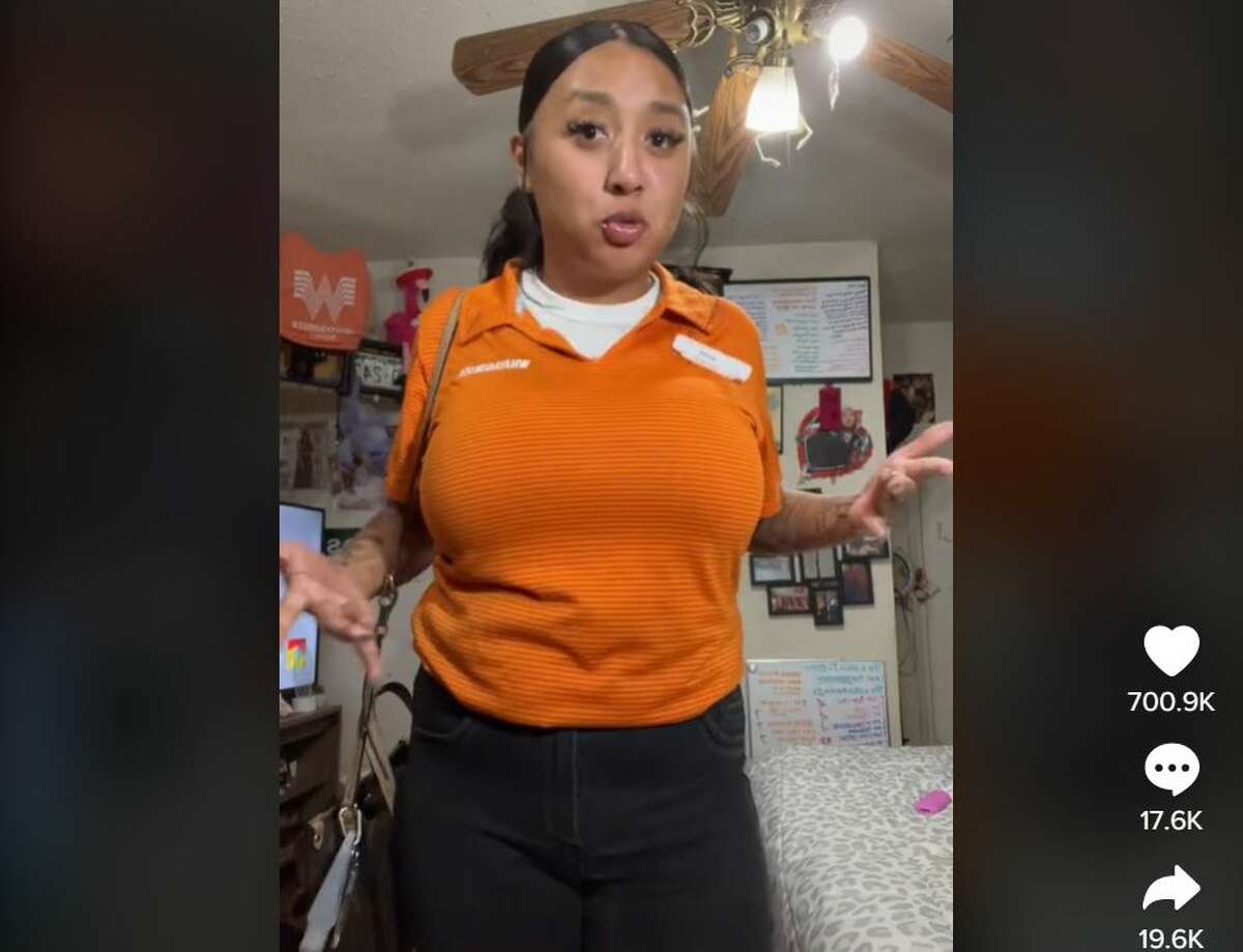 Kim Kardashian deelde onlangs de virale TikTok van een medewerker van San Antonio Whataburger.
