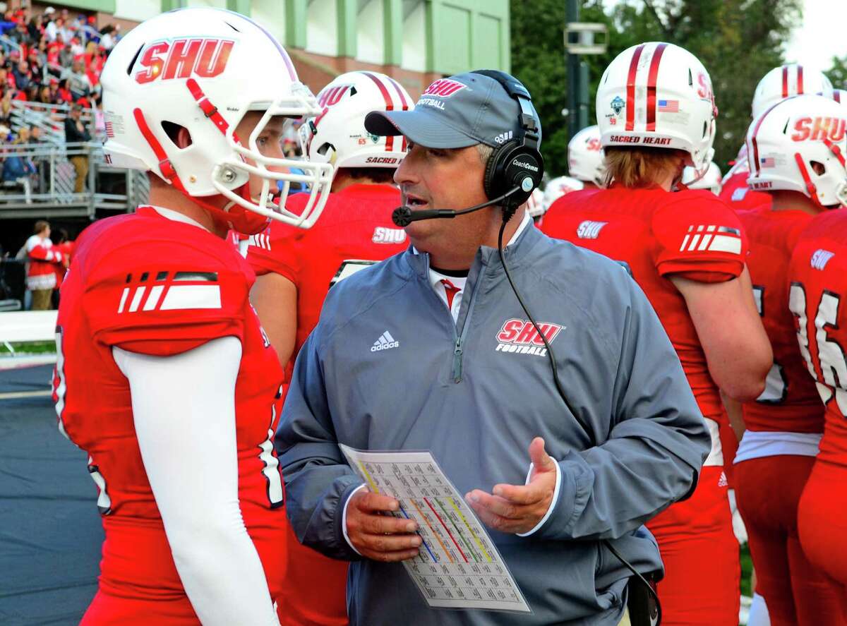 Coach Mark Nofri and the Sacred Heart football team were picked to win NEC title in the conference’s coaches’ preseason poll.