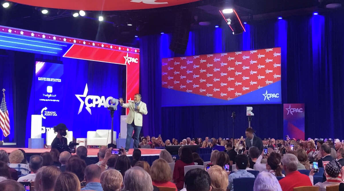 Sen. Ted Cruz labeled a rapt CPAC Dallas audience "dangerous liberals" during a Friday speech, to big cheers. 