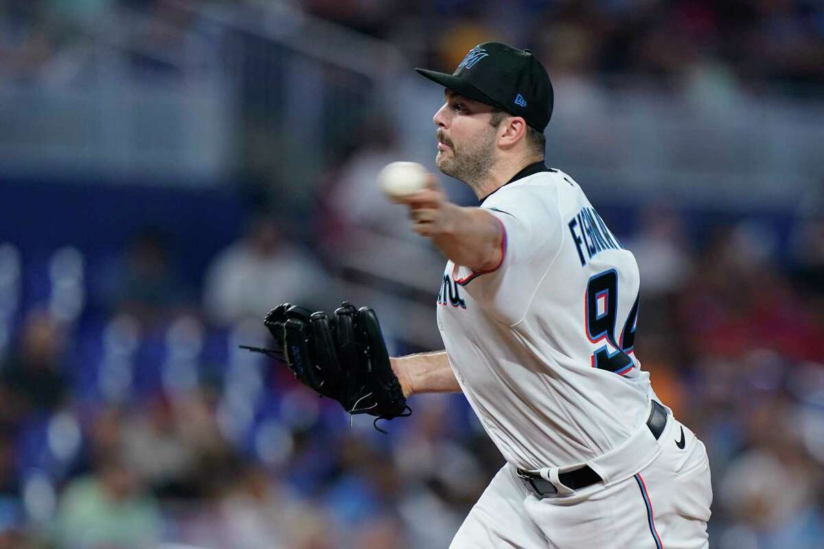 Union graduate Jake Fishman pitched 3 1/3 innings of relief, allowing one run, in his major league debut for the Miami Marlins against the New York Mets last Sunday.